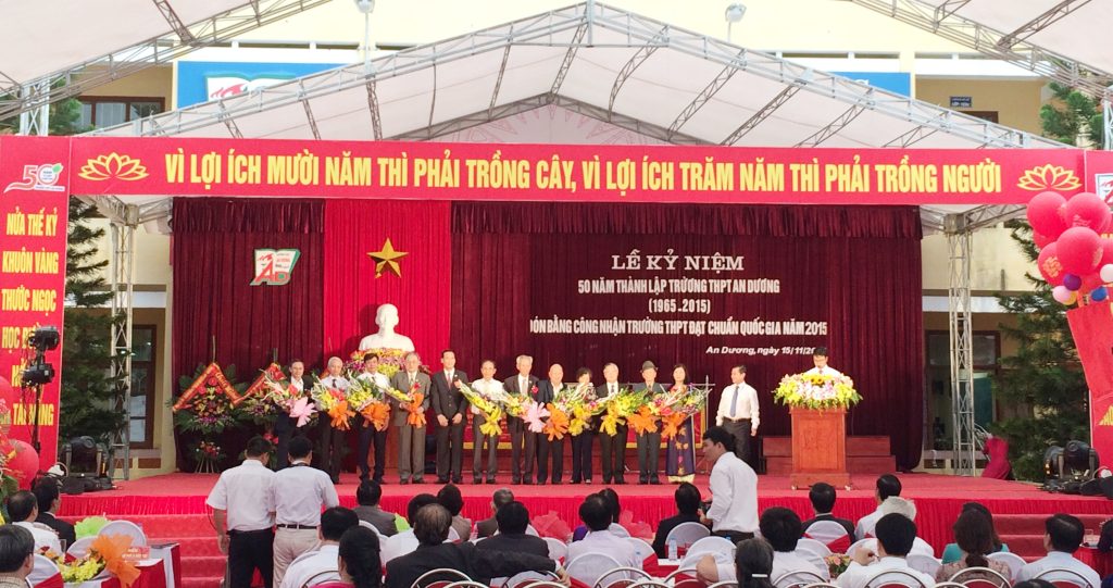 Lễ Kỷ niệm 50 năm thành lập trường THPT An Dương - Tổ chức sự kiện Hải Phòng (1)