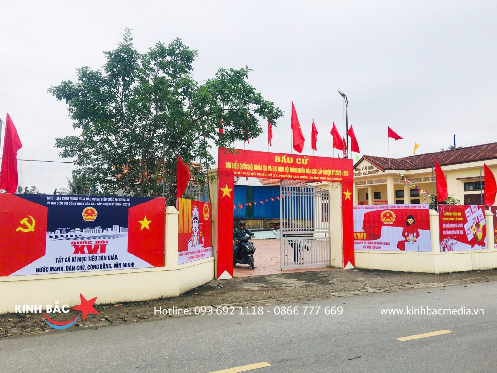 Thi công biển bảng - Pano quảng cáo cho Bầu cử Đại Biểu Quốc Hội Khóa XVI và Bầu Cử Đại Biểu Hội Đồng Nhân Dân Các Cấp NK 2026 - 2031 - phường Lưu Kiếm & phường Nam Triệu, tp Hải Phòng